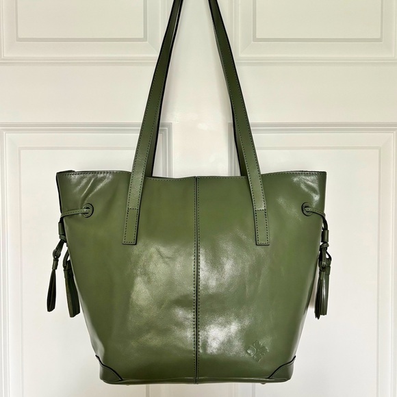 Patricia Nash Handbags - PATRICIA NASH Kemble Genuine Leather Sage Tote Shoulder Bag—NWT